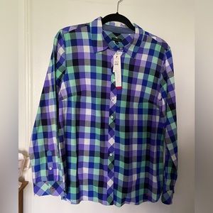 NWT Talbots Lightweight Brushed Twill Shirt